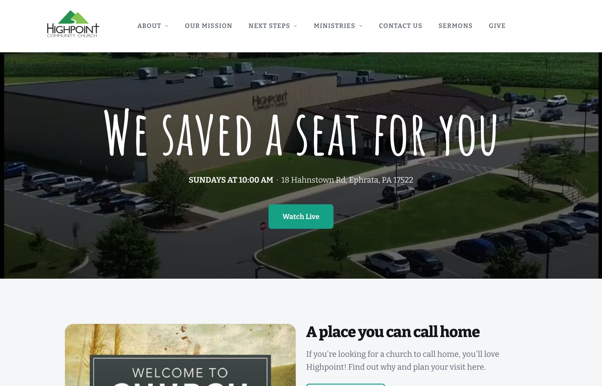 Highpoint Community Church website